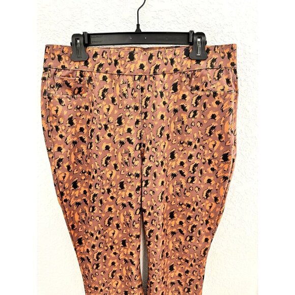 Sculpt-Her by NYDJ Women's Modern Leggings Pants Caramel Cat Animal Print Size M - Picture 3 of 10